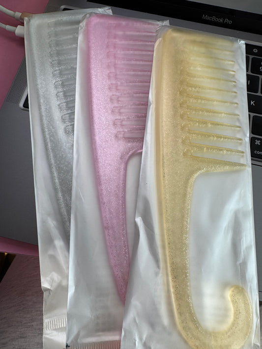 Glitter wide tooth comb