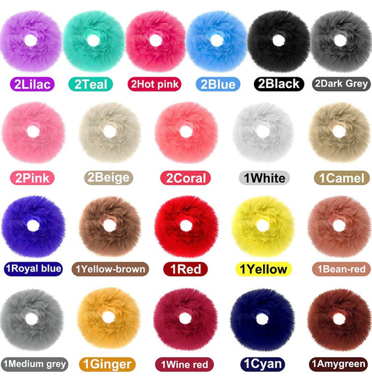 Furry scrunchies