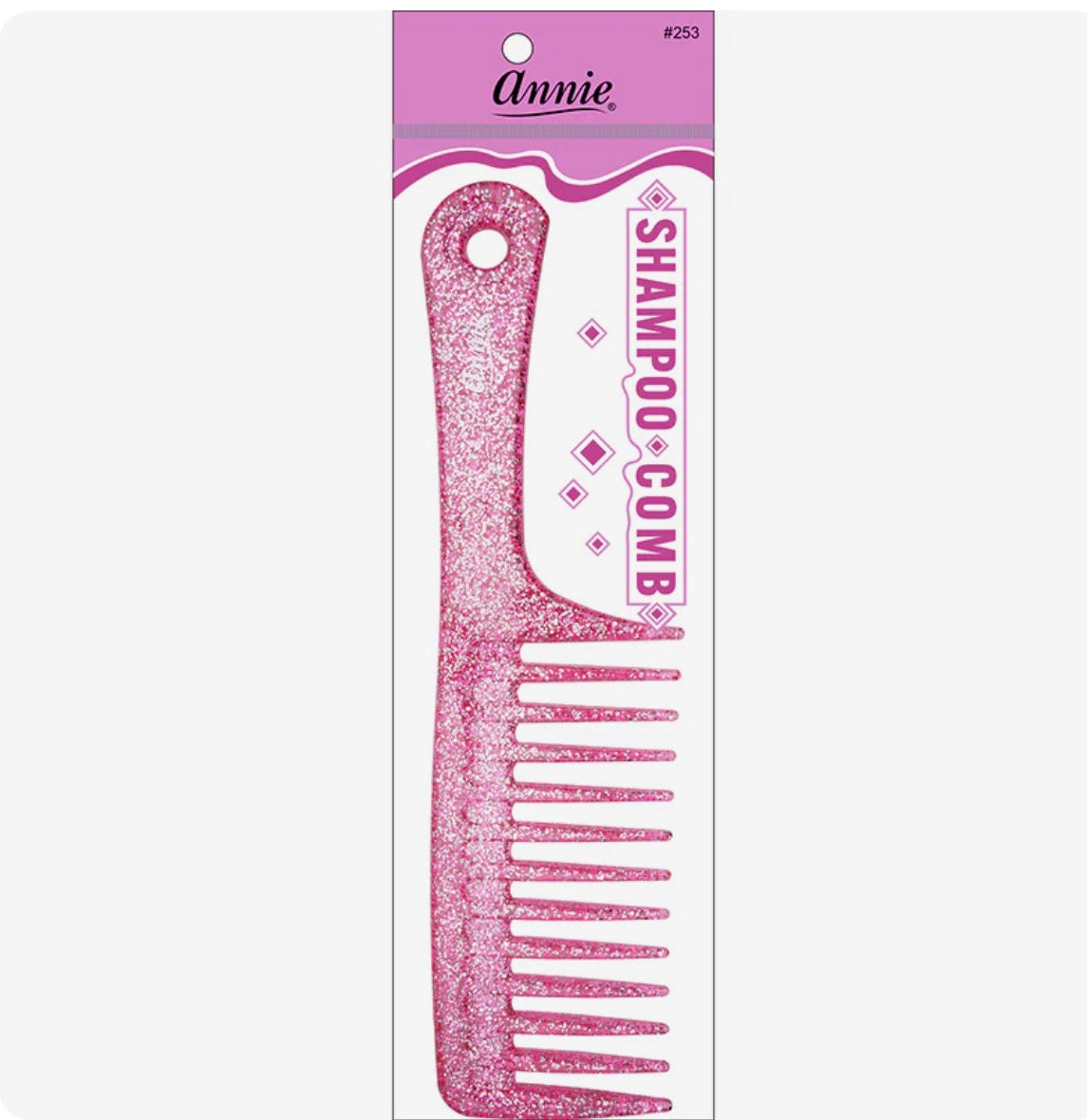 Glitter wide tooth comb